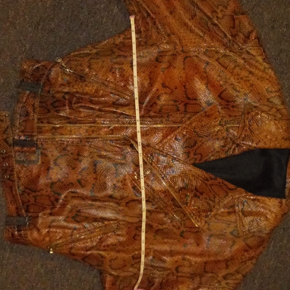 Gianni Versace Python Leather Biker Jacket - Picture 5 of 12